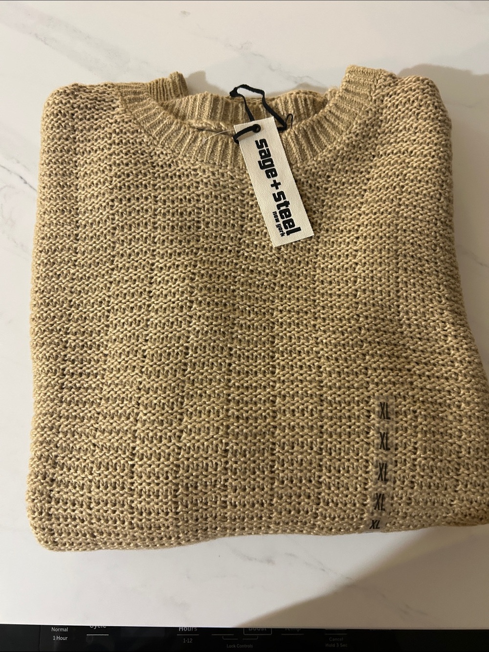 Men's Crewneck Sweater in Tan